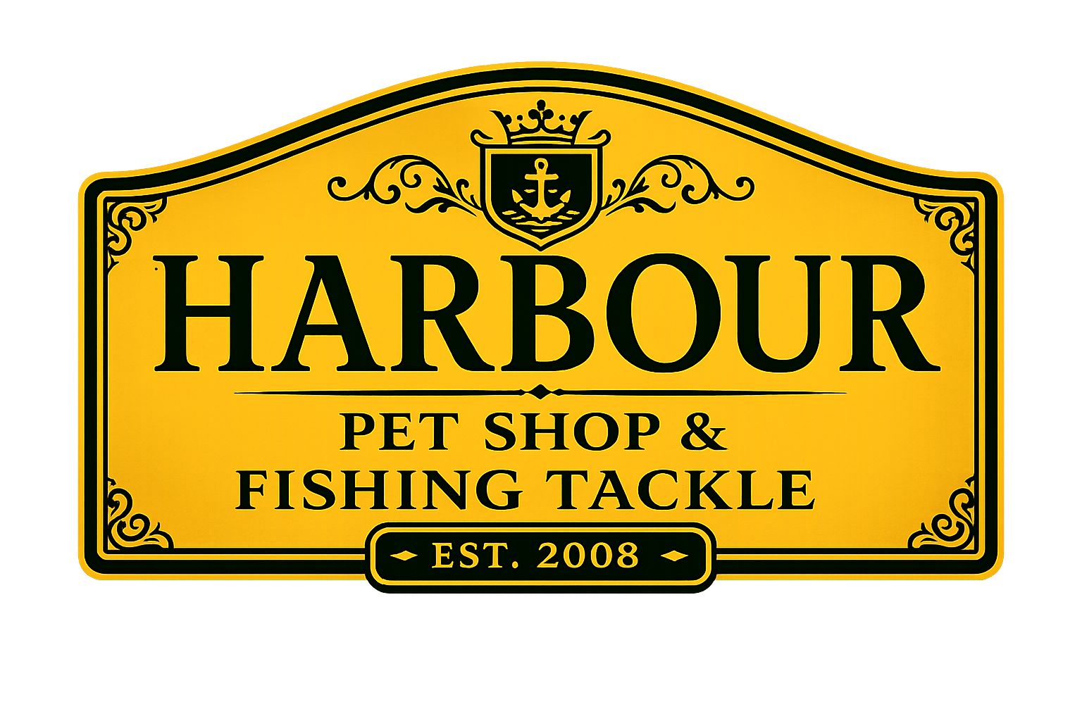 Harbour Pet Shop and Fishing Tackle concept logo